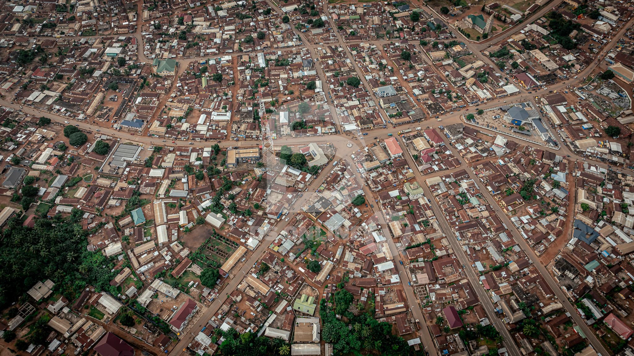 Crowd enjoying a live cultural event in Volta Region